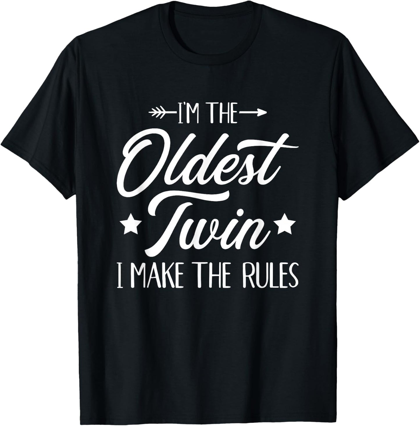 Older Twin Funny Saying T-Shirt - T-Shirt | Black