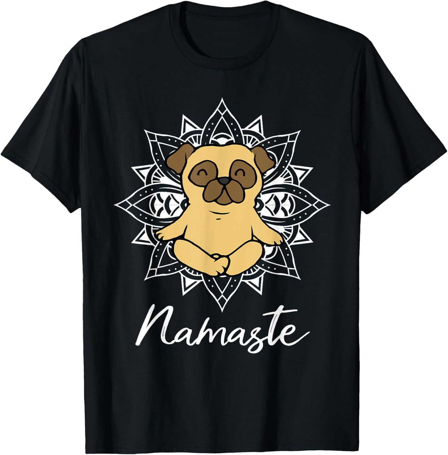 Pug yoga for a yoga workout fan T-Shirt - T-Shirt | Black