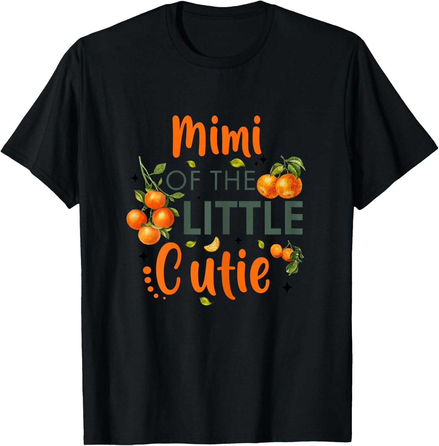 Mimi Of The Little Cutie Orange 1st Birthday Party T-Shirt - T-Shirt | Black