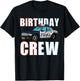 Kids Police Birthday Crew Policeman Officer Cop Boys T-Shirt - T-Shirt | Black