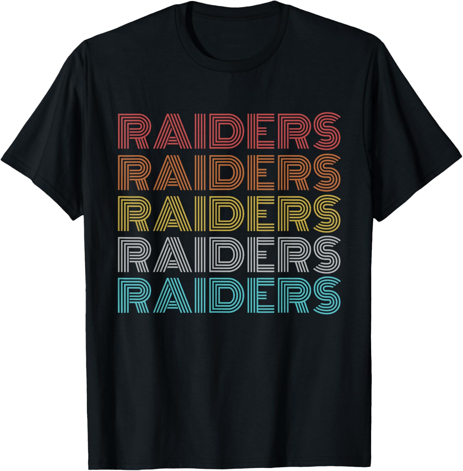Retro Vintage Raiders T-Shirt - T-Shirt | Black