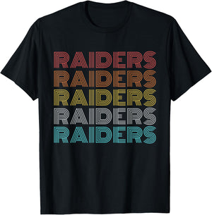 Retro Vintage Raiders T-Shirt - T-Shirt | Black