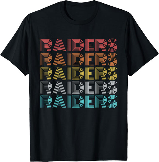 Retro Vintage Raiders T-Shirt - T-Shirt | Black