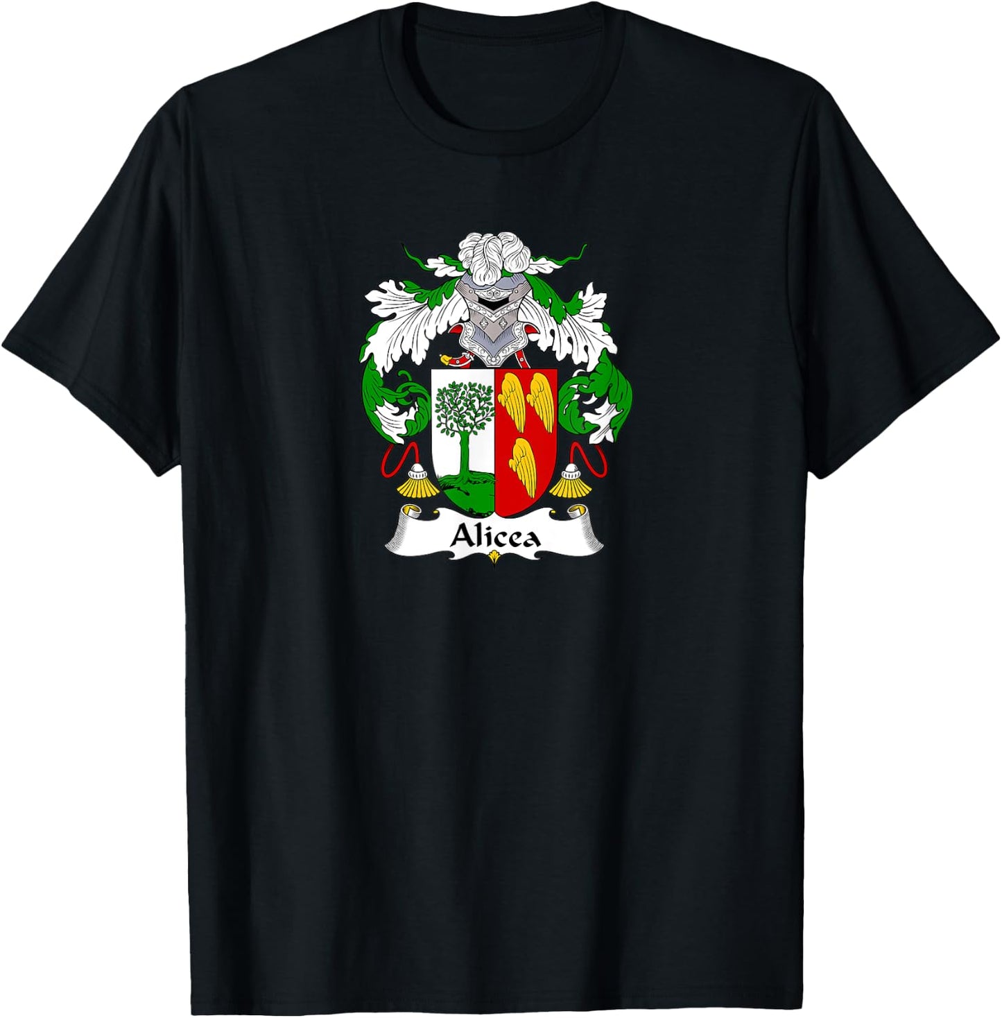 Alicea Coat of Arms - Family Crest Shirt T-Shirt - T-Shirt | Black