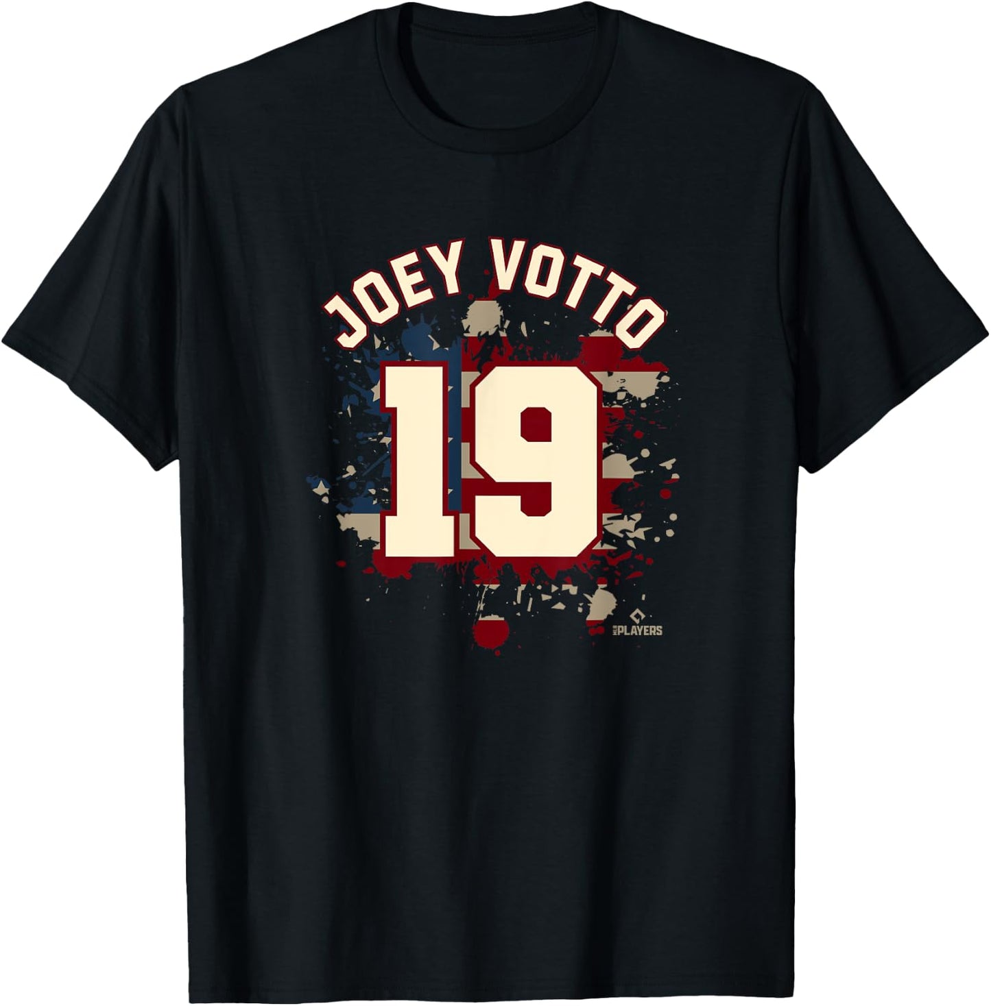 Joey Votto Vintage Flag Ohio MLBPA Who Patriotic Women Men T-Shirt - T-Shirt | Black