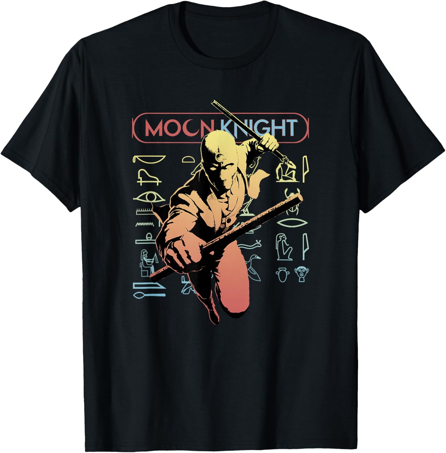 Marvel Moon Knight Action Poster T-Shirt - T-Shirt | Black