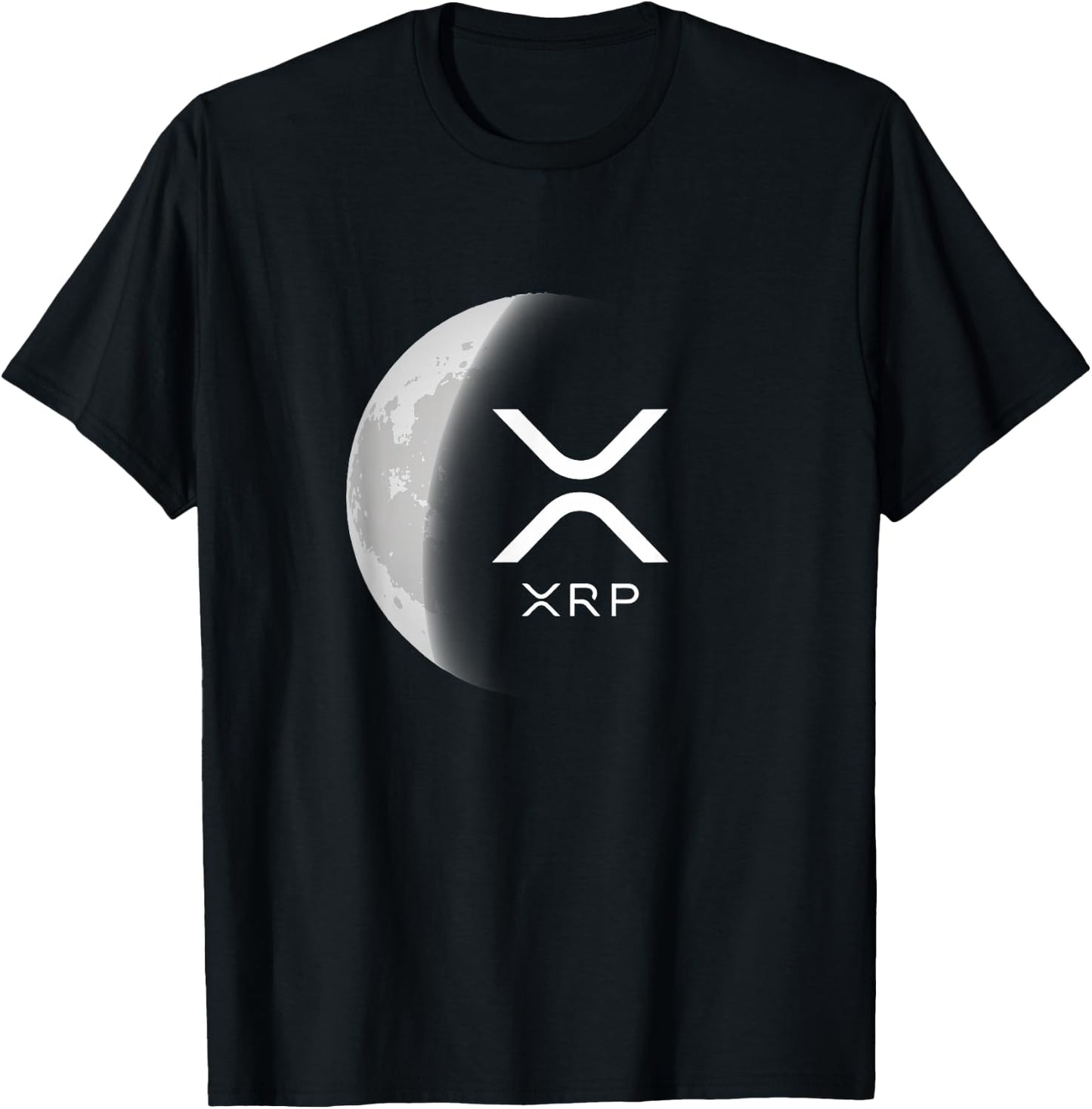 Internet money cryptocurrency Ripple XRP Moon T-Shirt - T-Shirt | Black