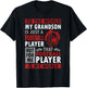 To The Word My Grandson Is Just A Football Player Grandpa T-Shirt - T-Shirt | Black