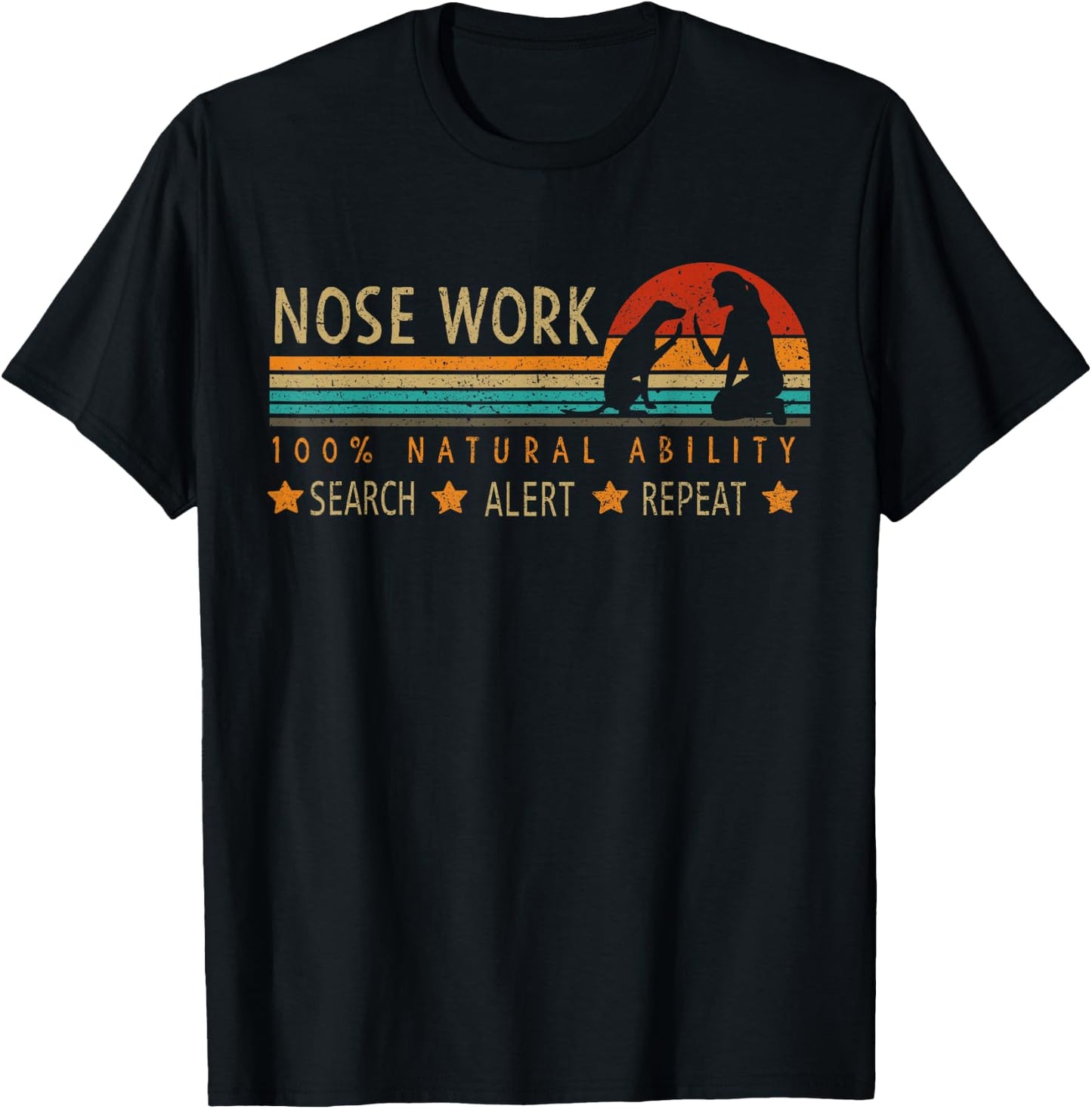 Nosework Dog sport Training Nose Work scent work for dogs Men Women Kids T-Shirt - T-Shirt | Black