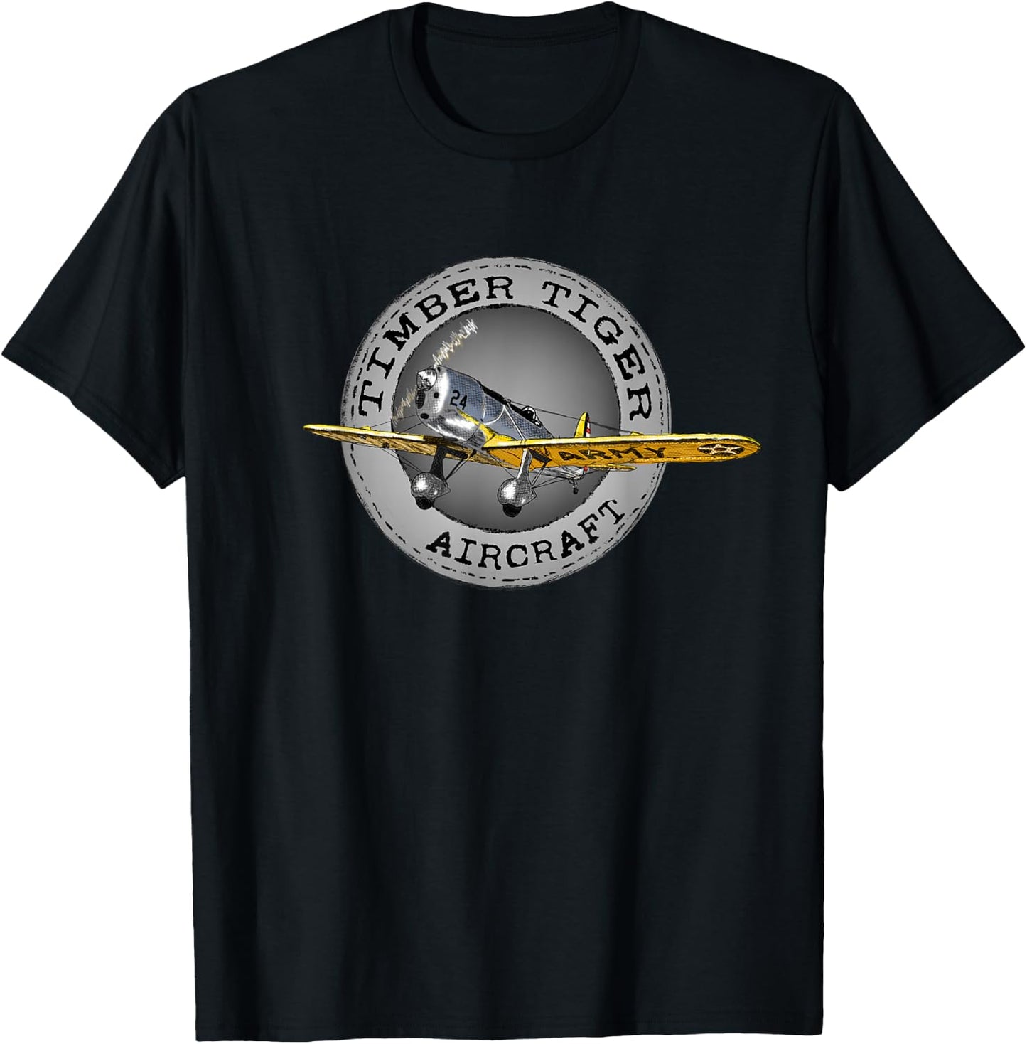 Timber Tiger Aircraft T-Shirt - T-Shirt | Black