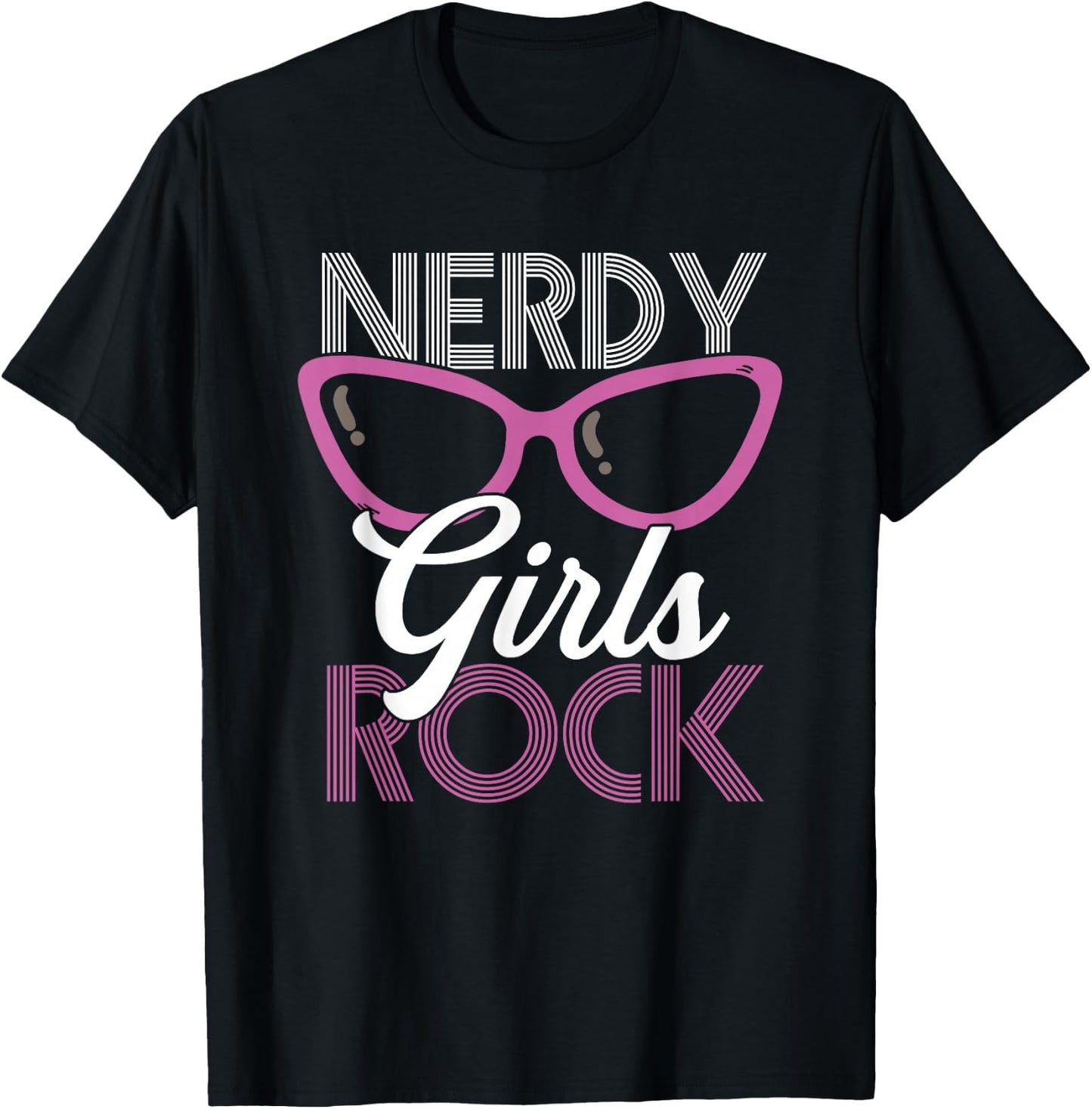 Funny Nerdy Girls Rock | Scientist Geek | Women T-Shirt - T-Shirt | Black