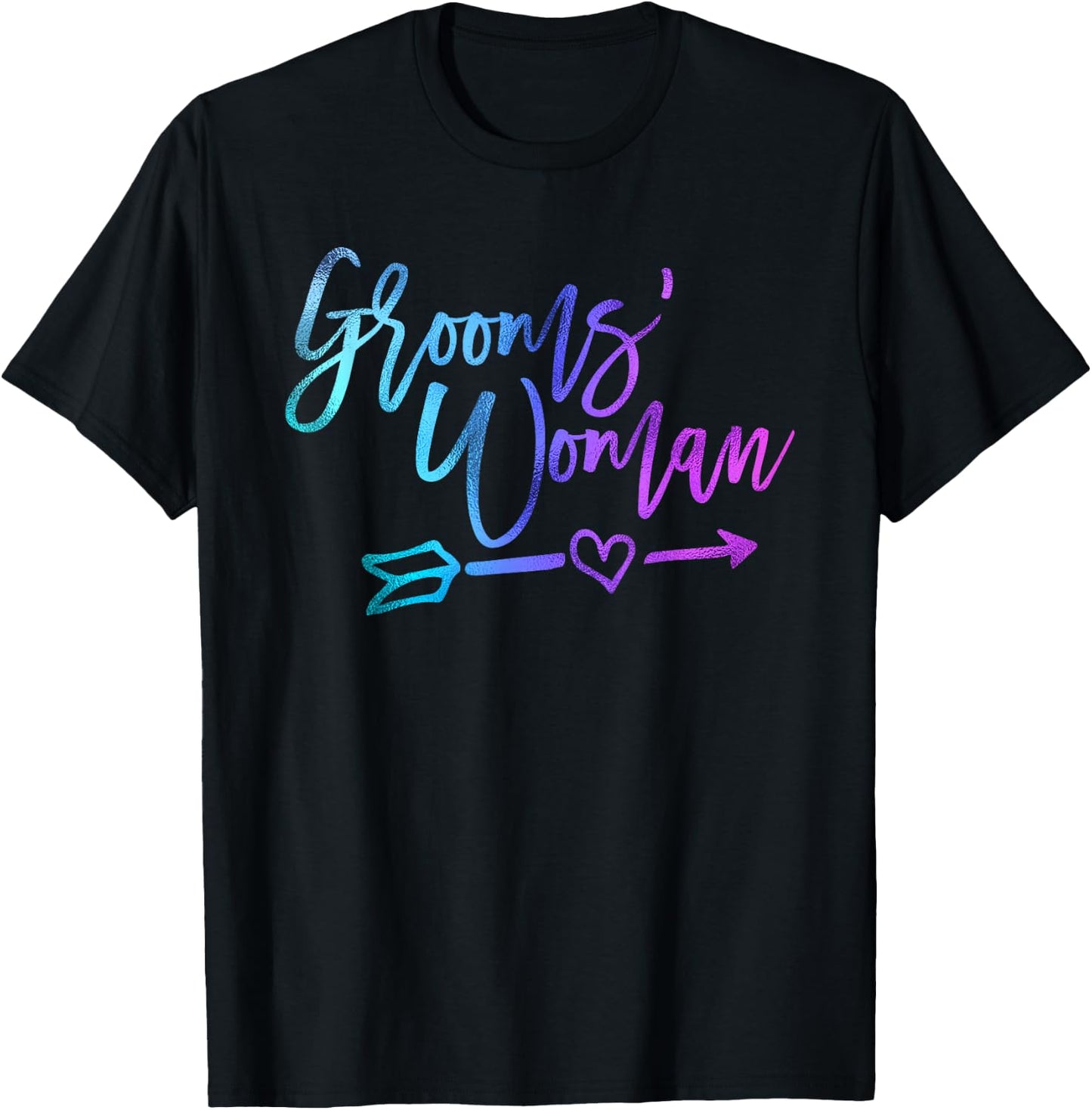 Groomswoman female groom attendant matching wedding T-Shirt - T-Shirt | Black