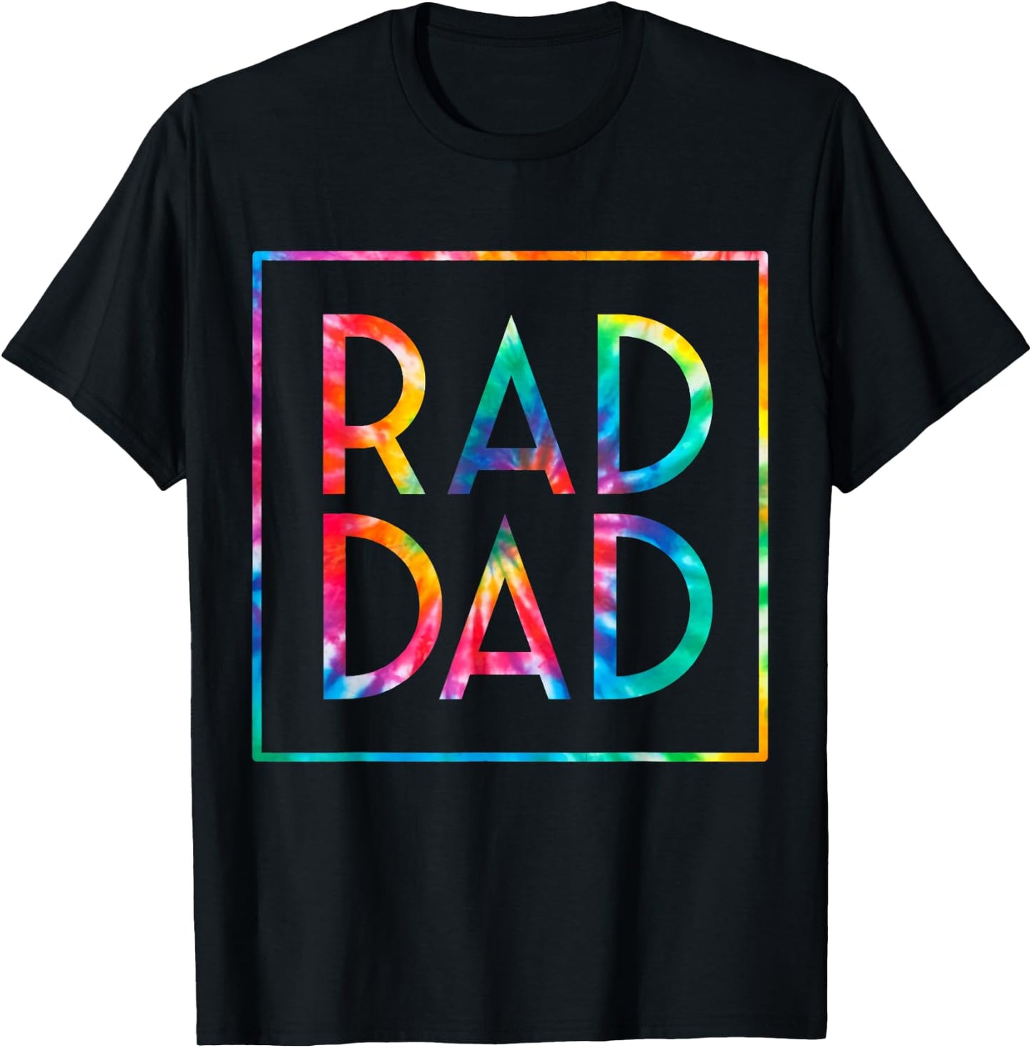 Rad Dad Tie Dye Dad Jokes Funny Father’s Day 2022 Men T-Shirt - T-Shirt | Black