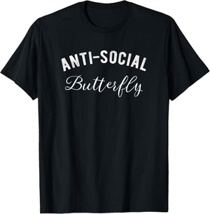 Anti-Social Butterfly T-Shirt - T-Shirt | Black