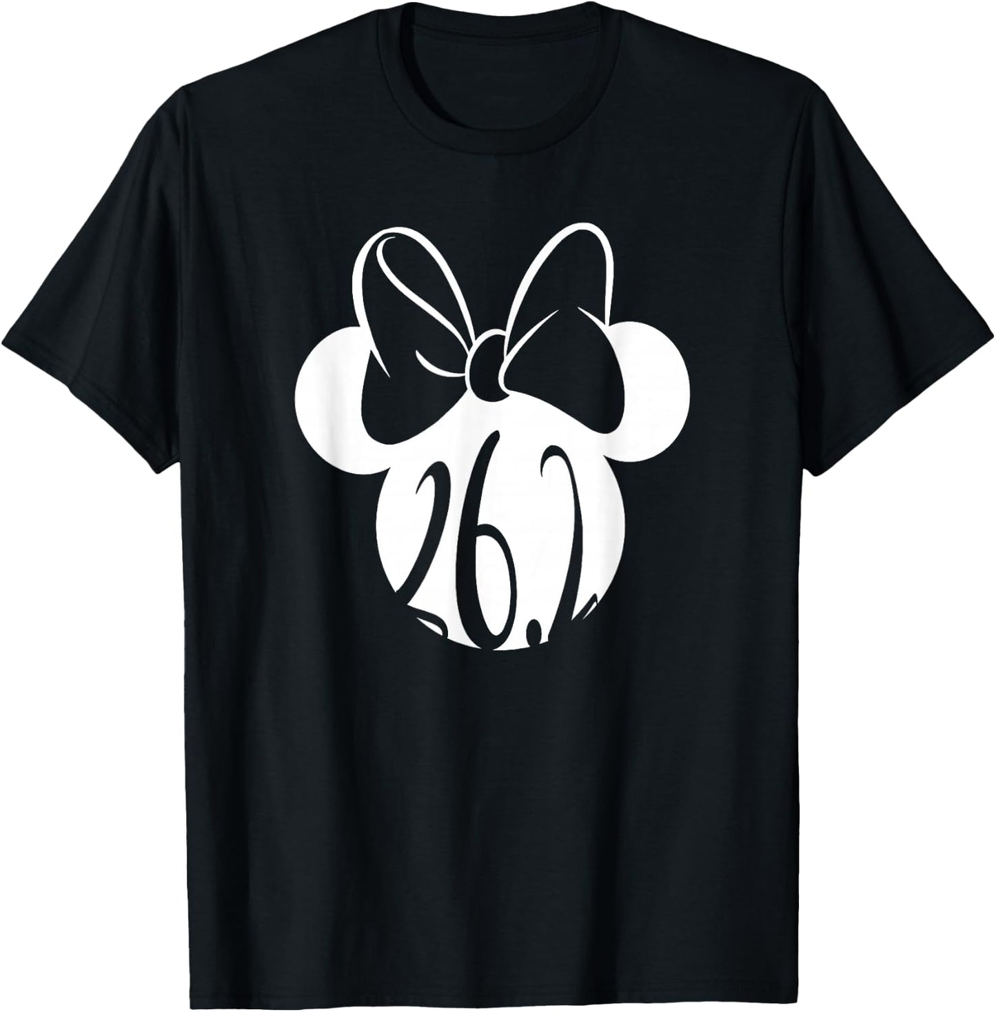 Disney Mickey And Friends Minnie Mouse Marathon 26.2 Logo T-Shirt - T-Shirt | Black