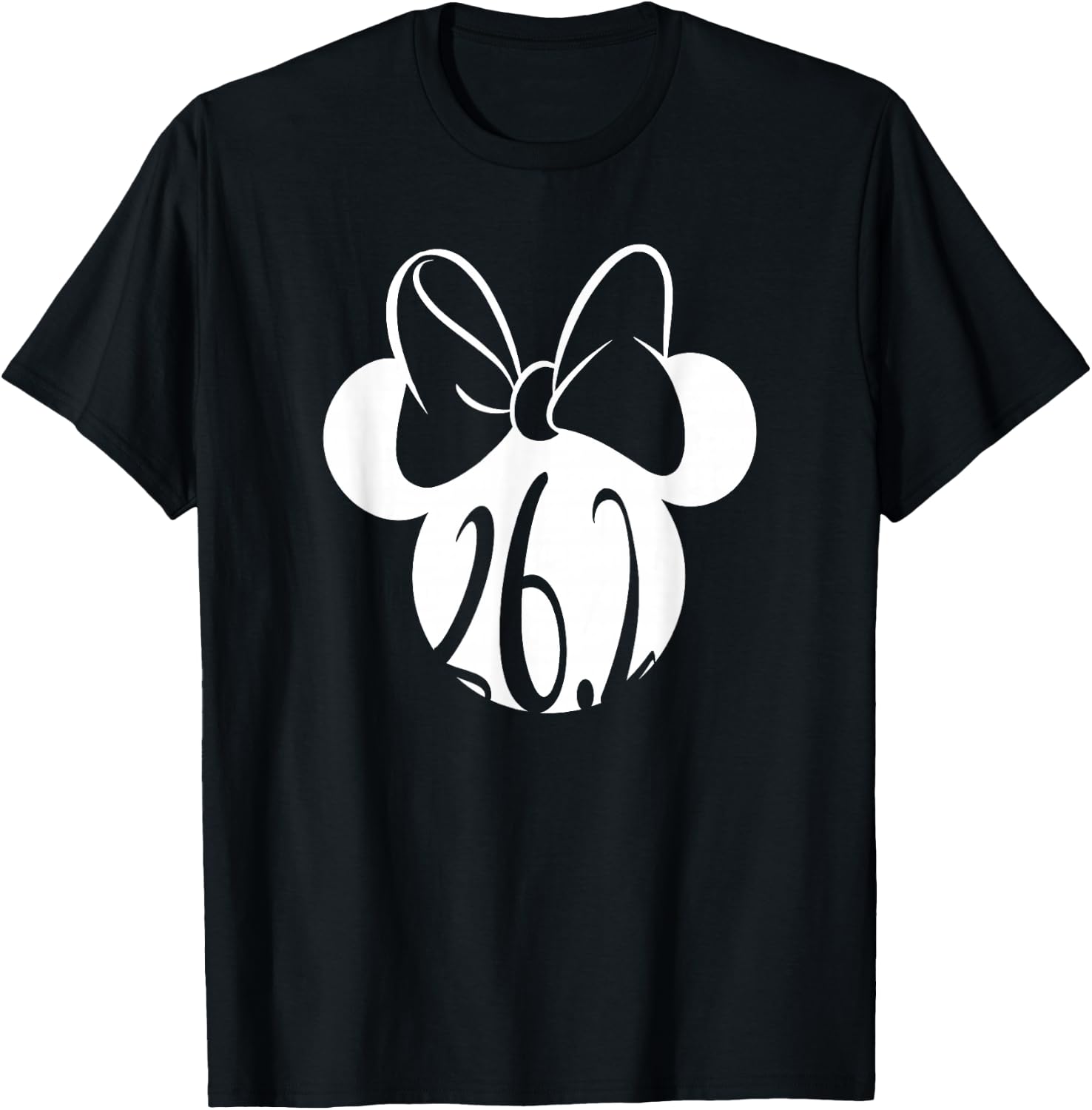 Disney Mickey And Friends Minnie Mouse Marathon 26.2 Logo T-Shirt - T-Shirt | Black