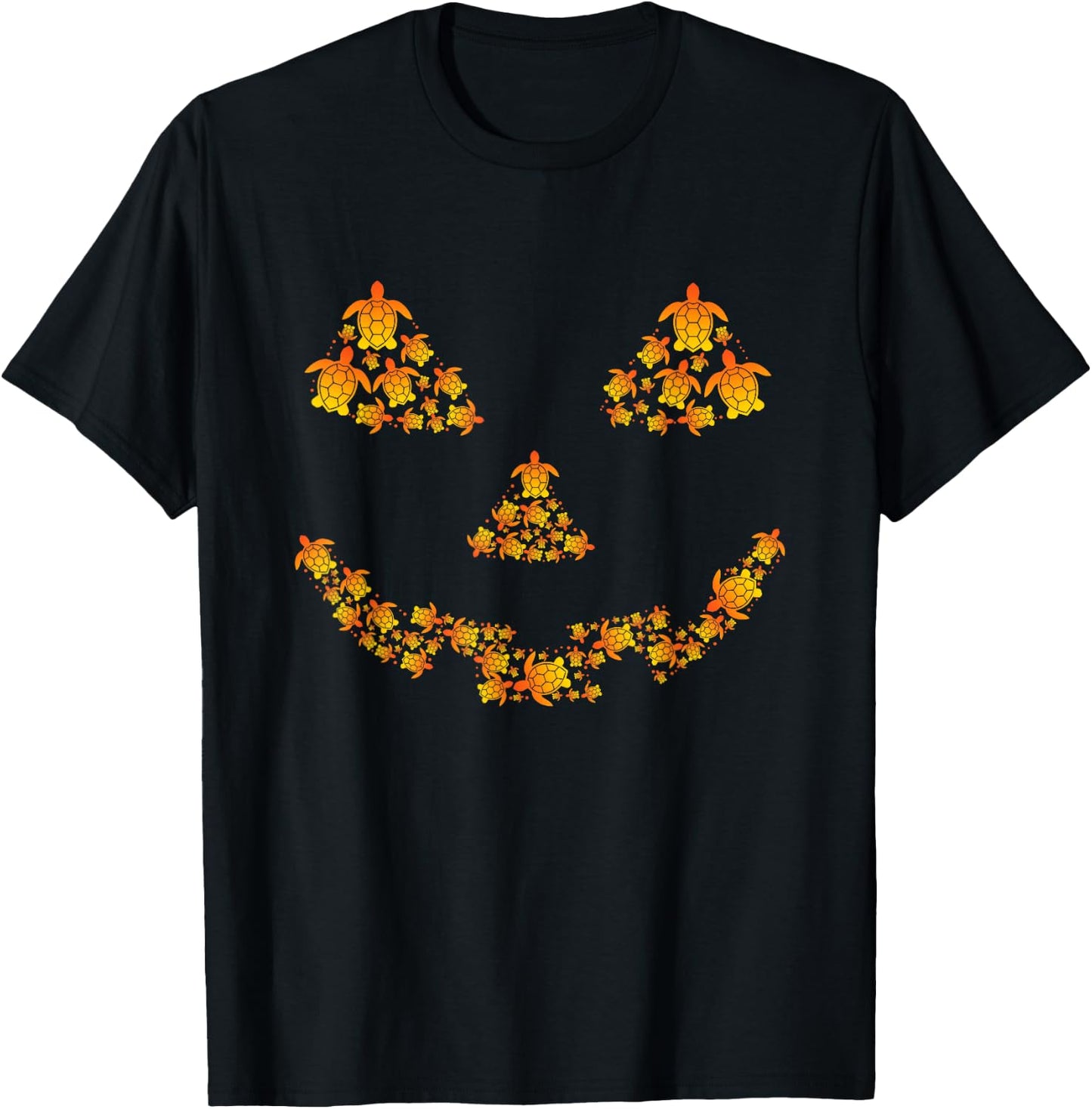 Cute Pumpkin Jack O Lantern Turtle Sea Halloween Costume T-Shirt - T-Shirt | Black