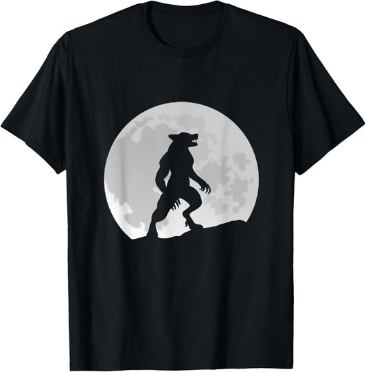 Werewolf Wolf Moon T-Shirt - T-Shirt | Black