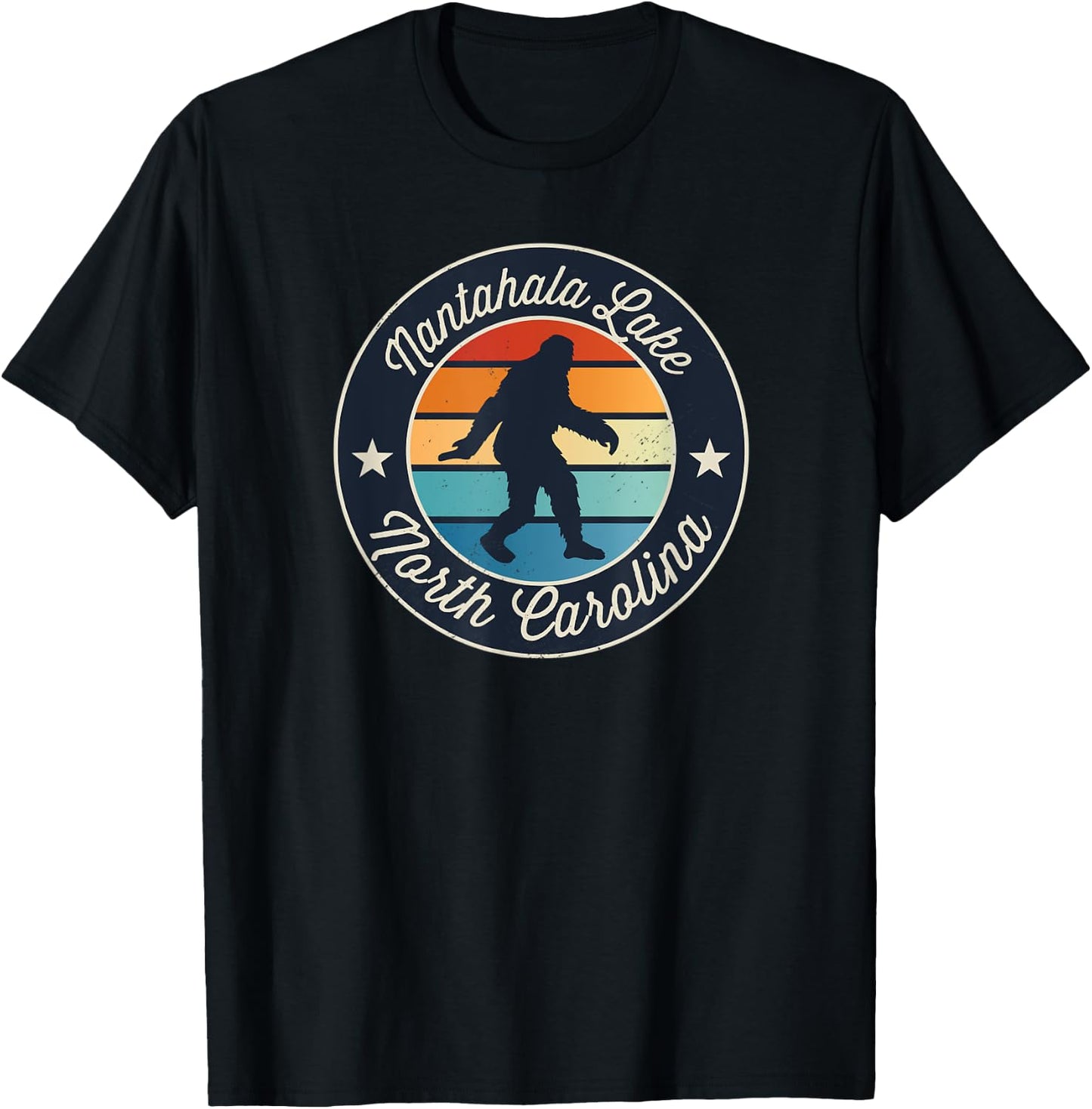Nantahala Lake North Carolina Sasquatch Souvenir T-Shirt - T-Shirt | Black
