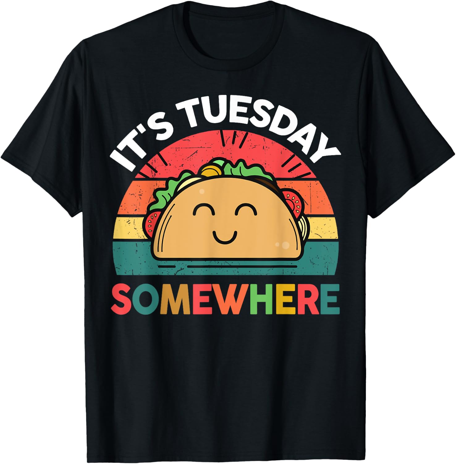 Taco-Shirt Its Tuesday Somewhere Cute Funny Kids Boy Toddler T-Shirt - T-Shirt | Black