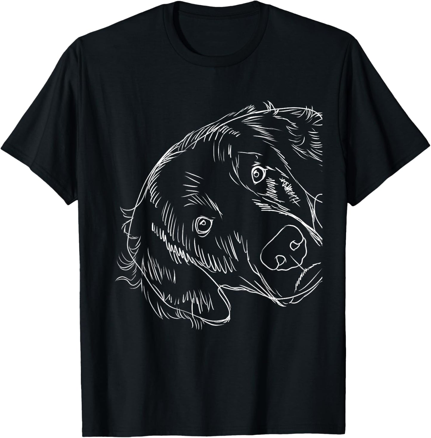Funny Dog Flat Coated Retriever Women Kids T-Shirt - T-Shirt | Black