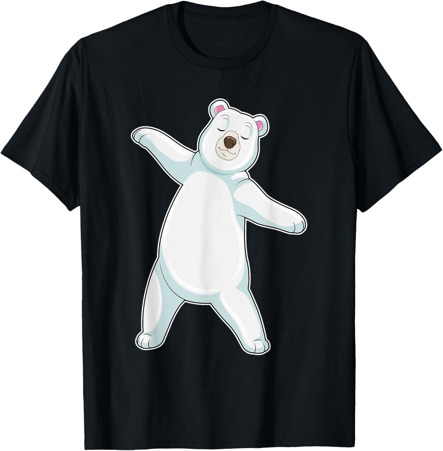 Polar bear Yoga Fitness Gymnastics T-Shirt - T-Shirt | Black
