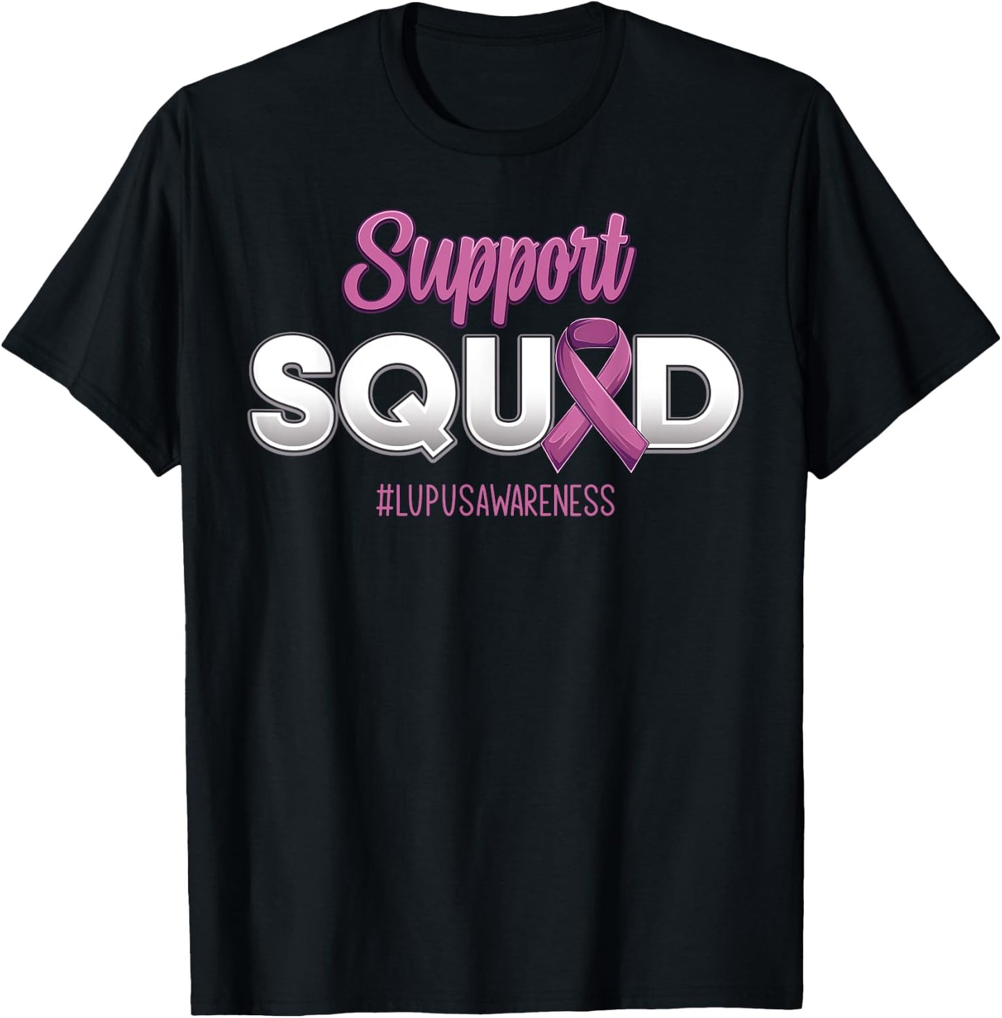 Support Squad Lupus Awareness Fighting Warrior Women T-Shirt - T-Shirt | Black