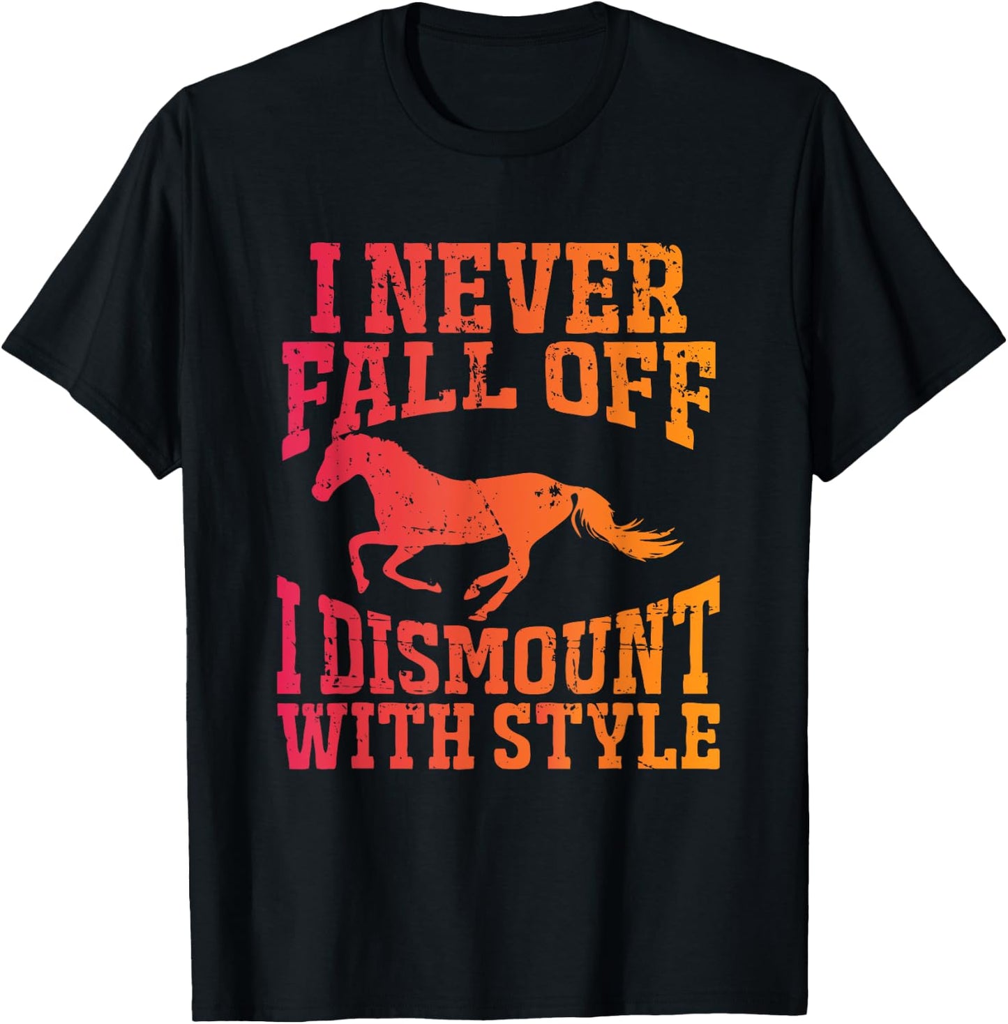 Horse Lover Equestrian Horse T-Shirt - T-Shirt | Black