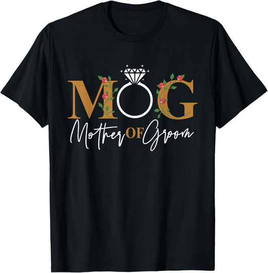 Father and Mother of Groom Diamond Ring MOG Wedding T-Shirt - T-Shirt | Black