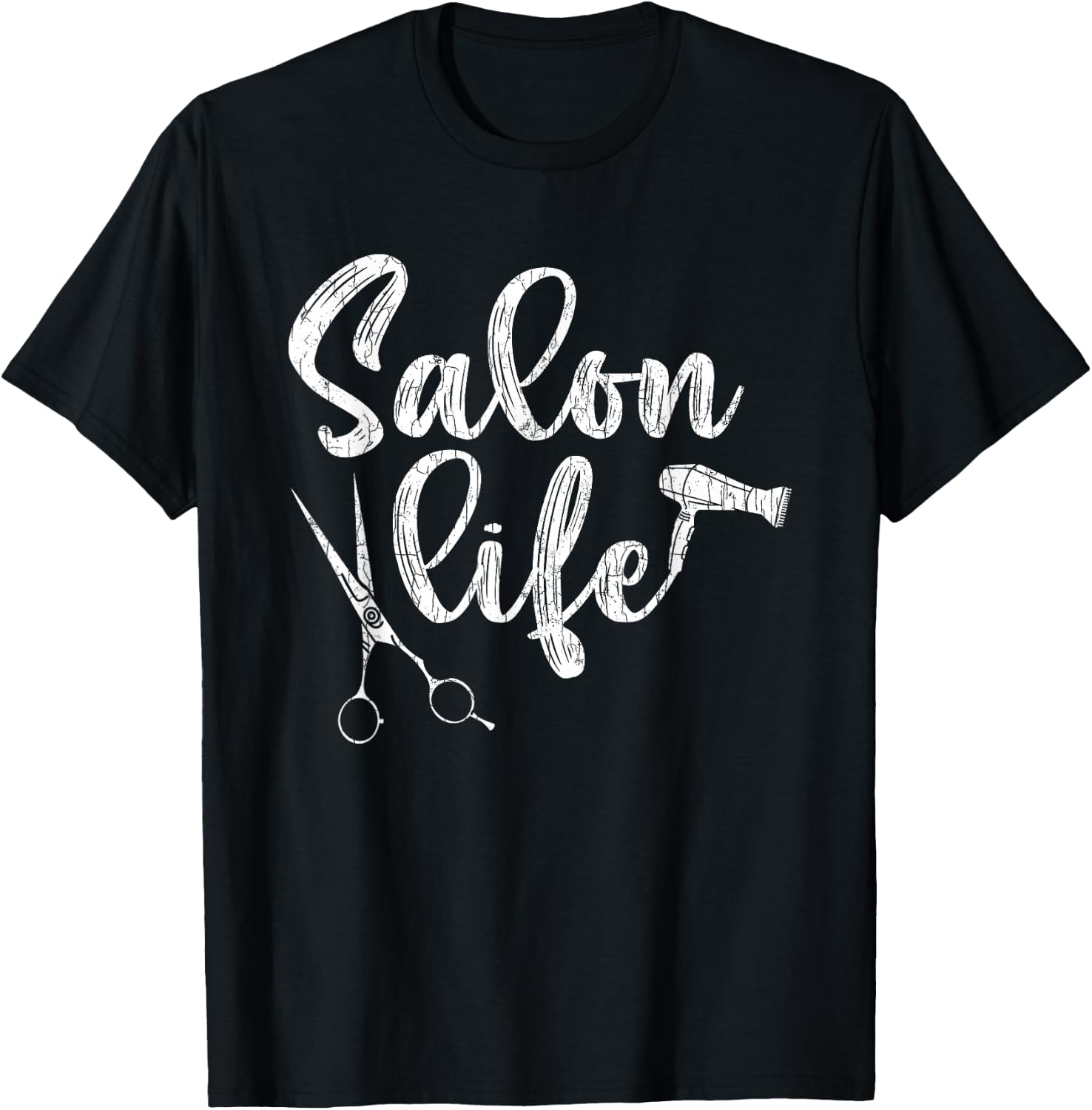 Salon Life Funny Hairdresser Hairstylist Barber Graphic T-Shirt - T-Shirt | Black