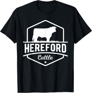 Hereford Cattle - Hereford Cow For Cattle Farmer T-Shirt - T-Shirt | Black