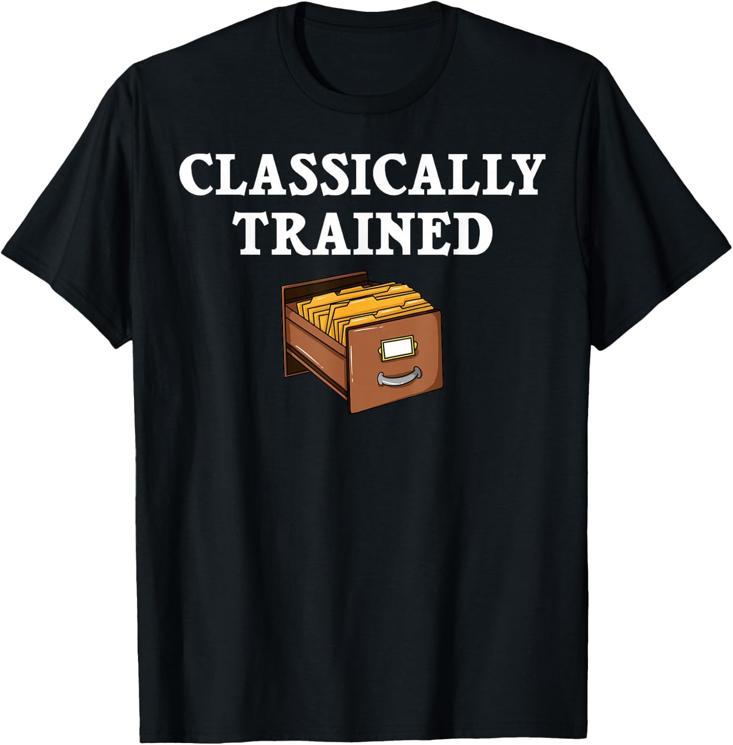 Card Catalog Library Librarian T-Shirt - T-Shirt | Black