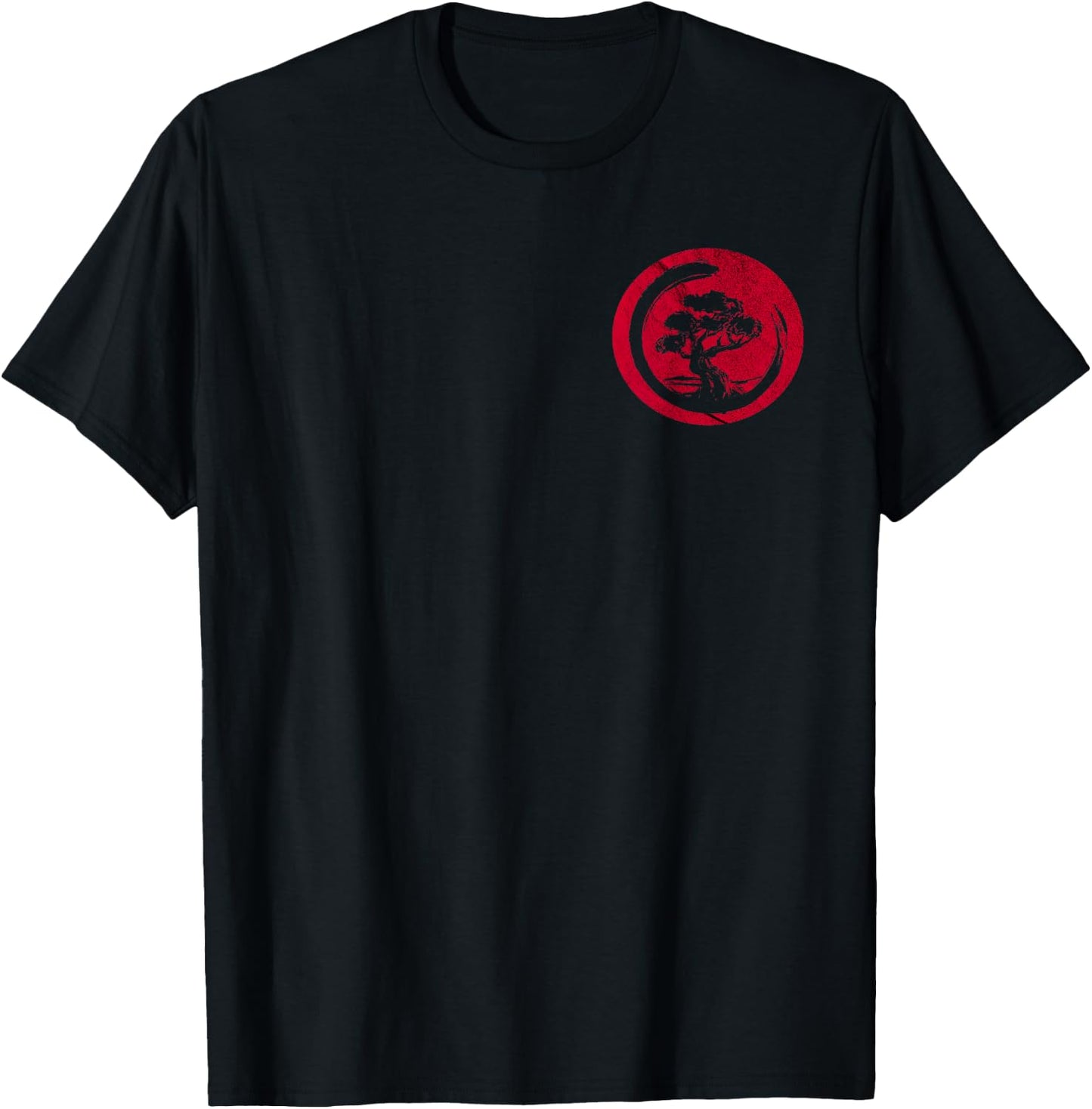 Japanese Bonsai Tree Enso Circle Bonsai Tree Meditation T-Shirt - T-Shirt | Black