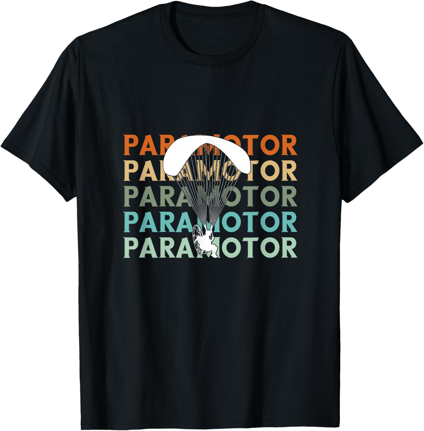 Paramotor Paraglider Paramotoring Paragliding Parachuting T-Shirt - T-Shirt | Black