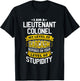 Colonel Idea Funny Sarcasm Joke Lieutenants Colonels T-Shirt - T-Shirt | Black