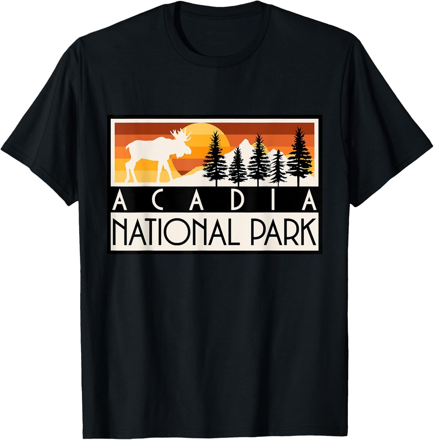 Acadia National Park Maine Nature Hike Outdoors T-Shirt - T-Shirt | Black