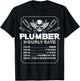 Plumber Hourly Rate T-Shirt - T-Shirt | Black