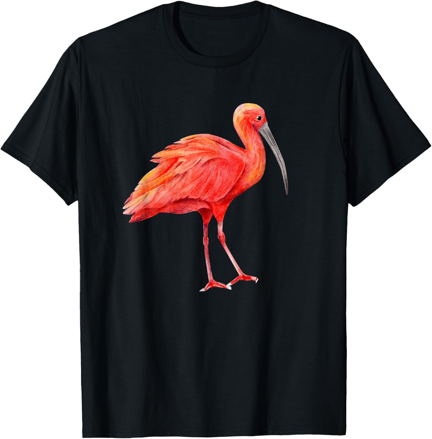 Scarlet Ibis Tropical Bird T-Shirt - T-Shirt | Black