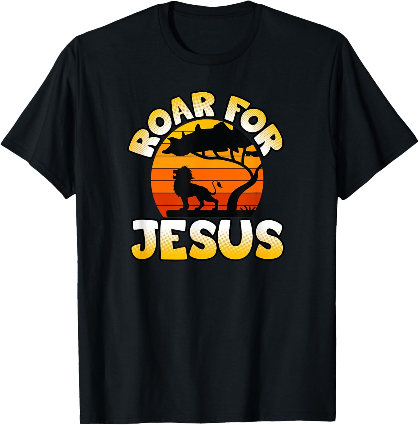 Vacation Bible School Lion Wild About VBS Roar For Jesus T-Shirt - T-Shirt | Black