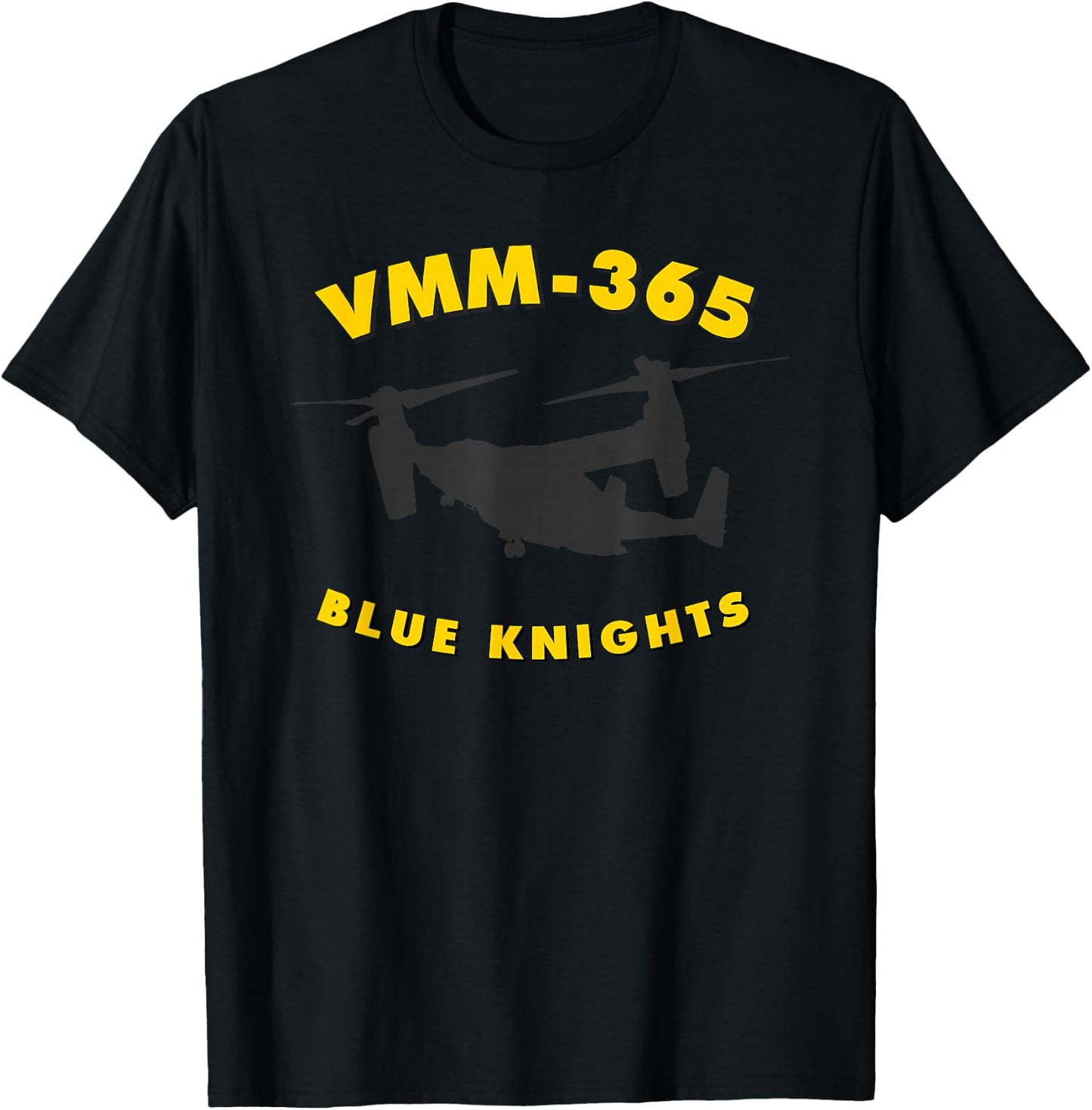 VMM-365 Blue Knights MV-22 Osprey Tiltrotor Squadron T-Shirt - T-Shirt | Black