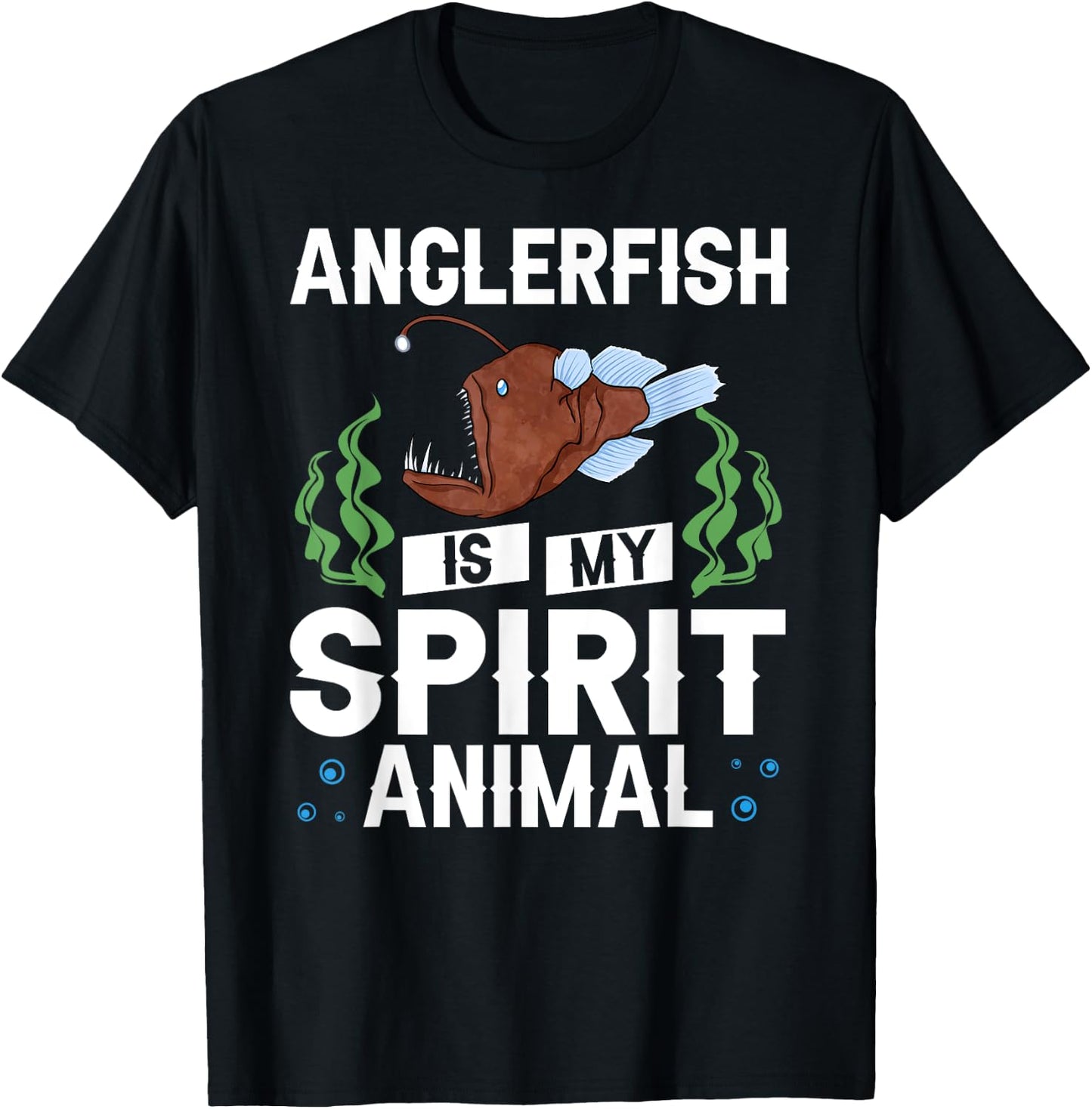 Anglerfish Deep Sea Angler Fish Skeleton T-Shirt - T-Shirt | Black