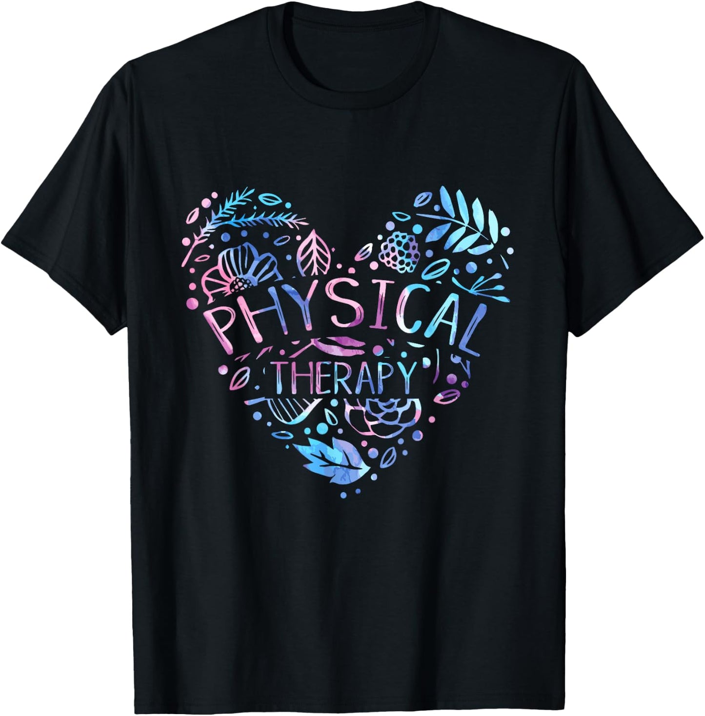 Physical Therapist Gift Heart PT Physical Therapy T-Shirt - T-Shirt | Black