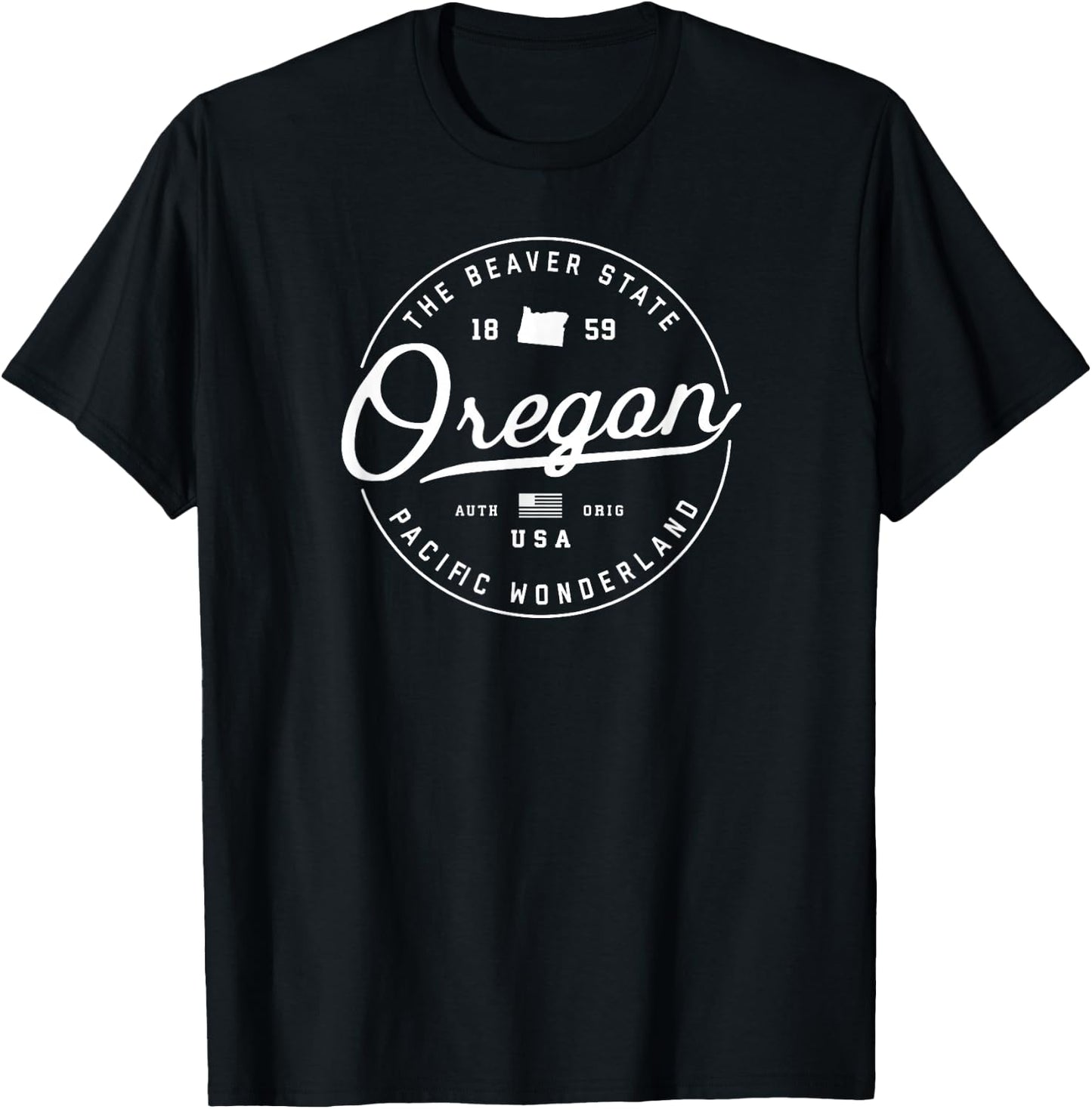 Oregon OR Travel Vacation Shirt State Slogan T-Shirt - T-Shirt | Black