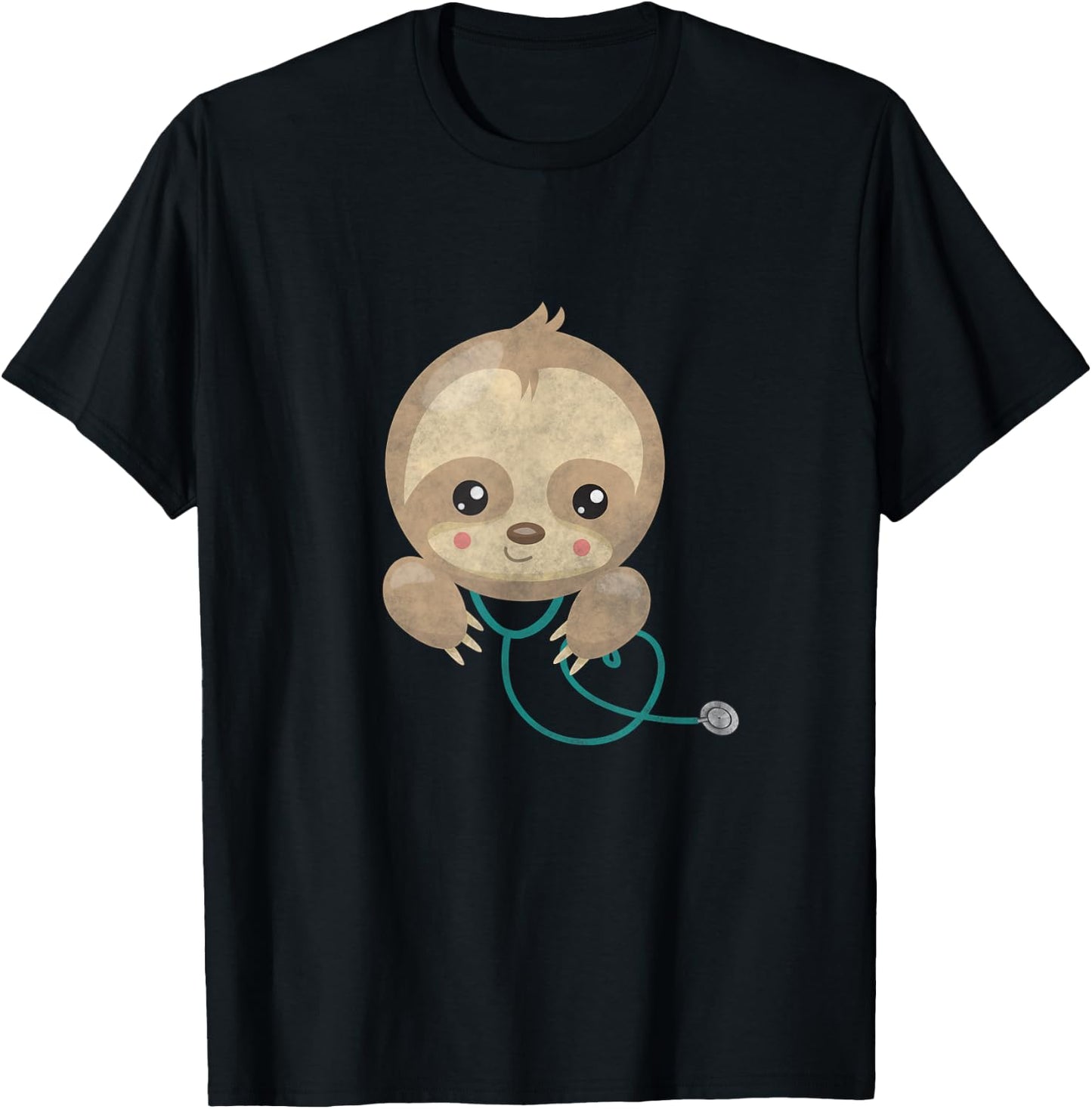 Sloth Lover Nurse T Shirt Doctor Medical Pediatric RN Gifts T-Shirt - T-Shirt | Black
