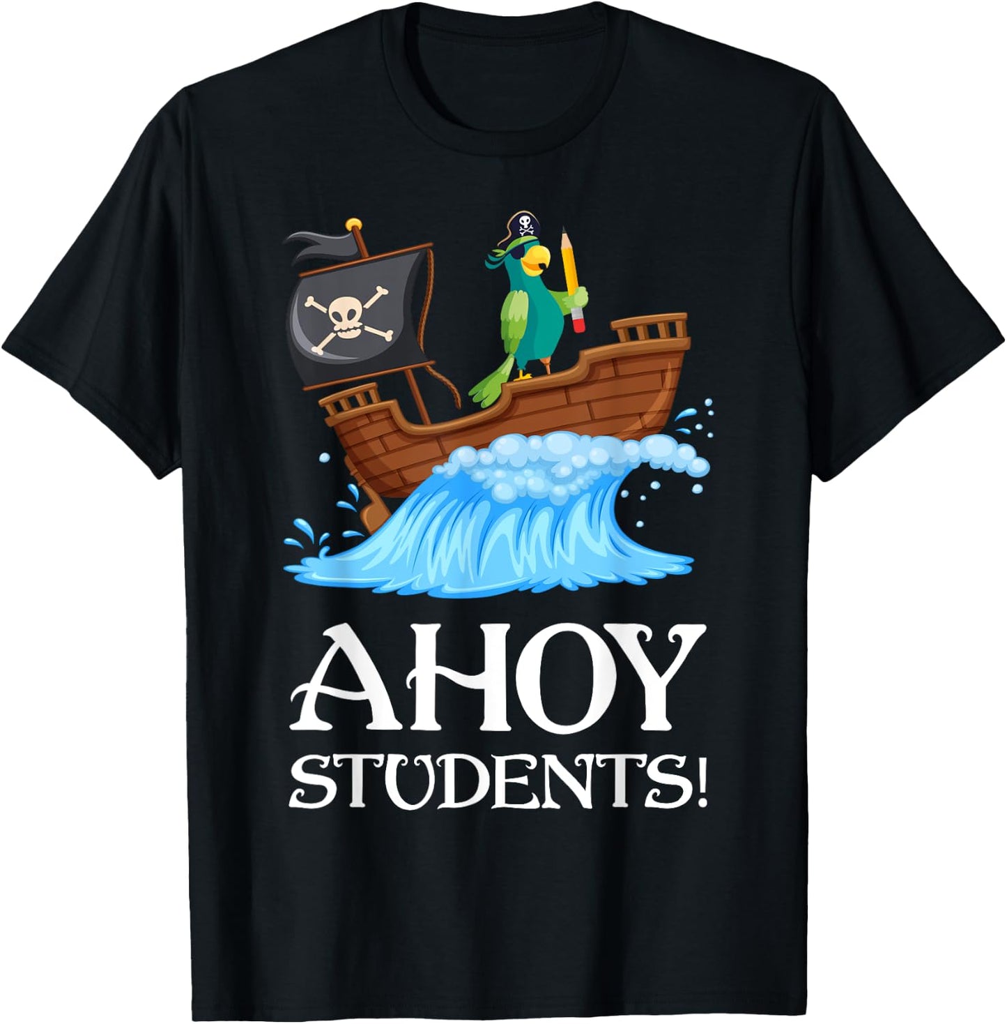 Funny 1st 2nd 3rd 4th 5th 6th Grade Pirate Teacher Women Girls Kids T-Shirt - T-Shirt | Black