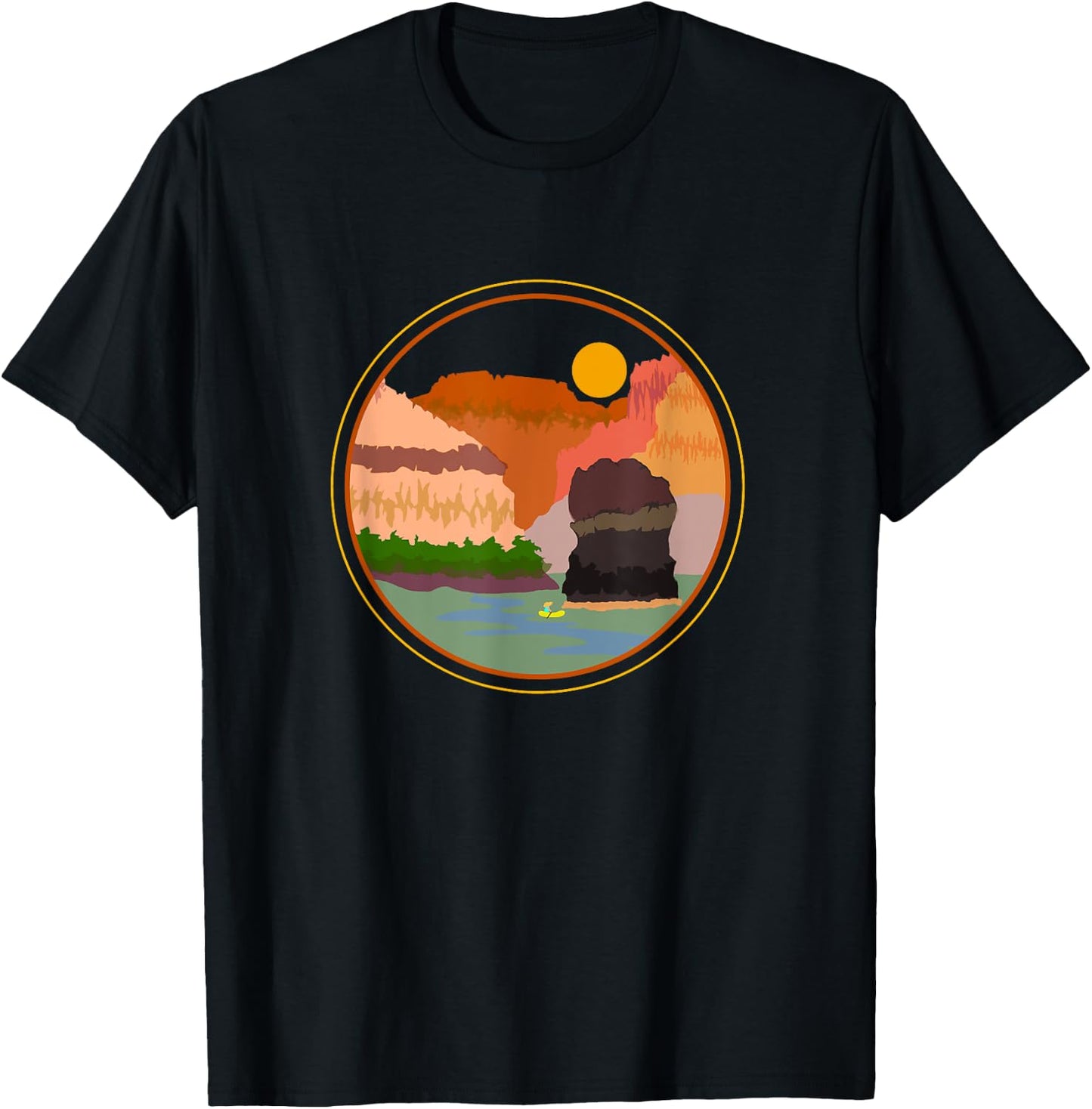 Vulcan's Anvil Grand Canyon National Park Lava Falls Rafting T-Shirt - T-Shirt | Black