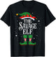Christmas Elf Matching Family Group Funny The Savage Elf T-Shirt - T-Shirt | Black