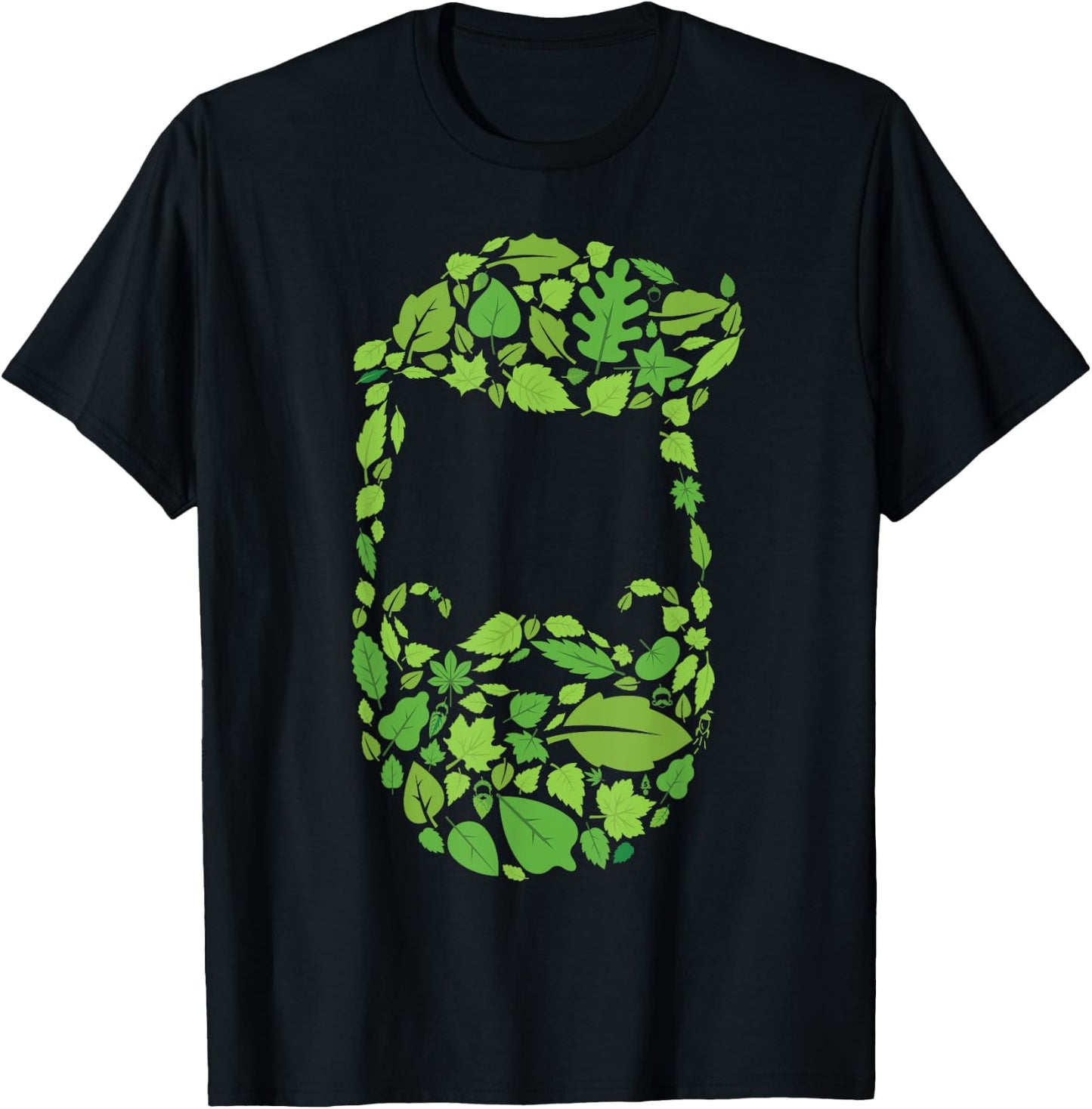 Leaf Beard - Big Beard Forest T-Shirt - T-Shirt | Black
