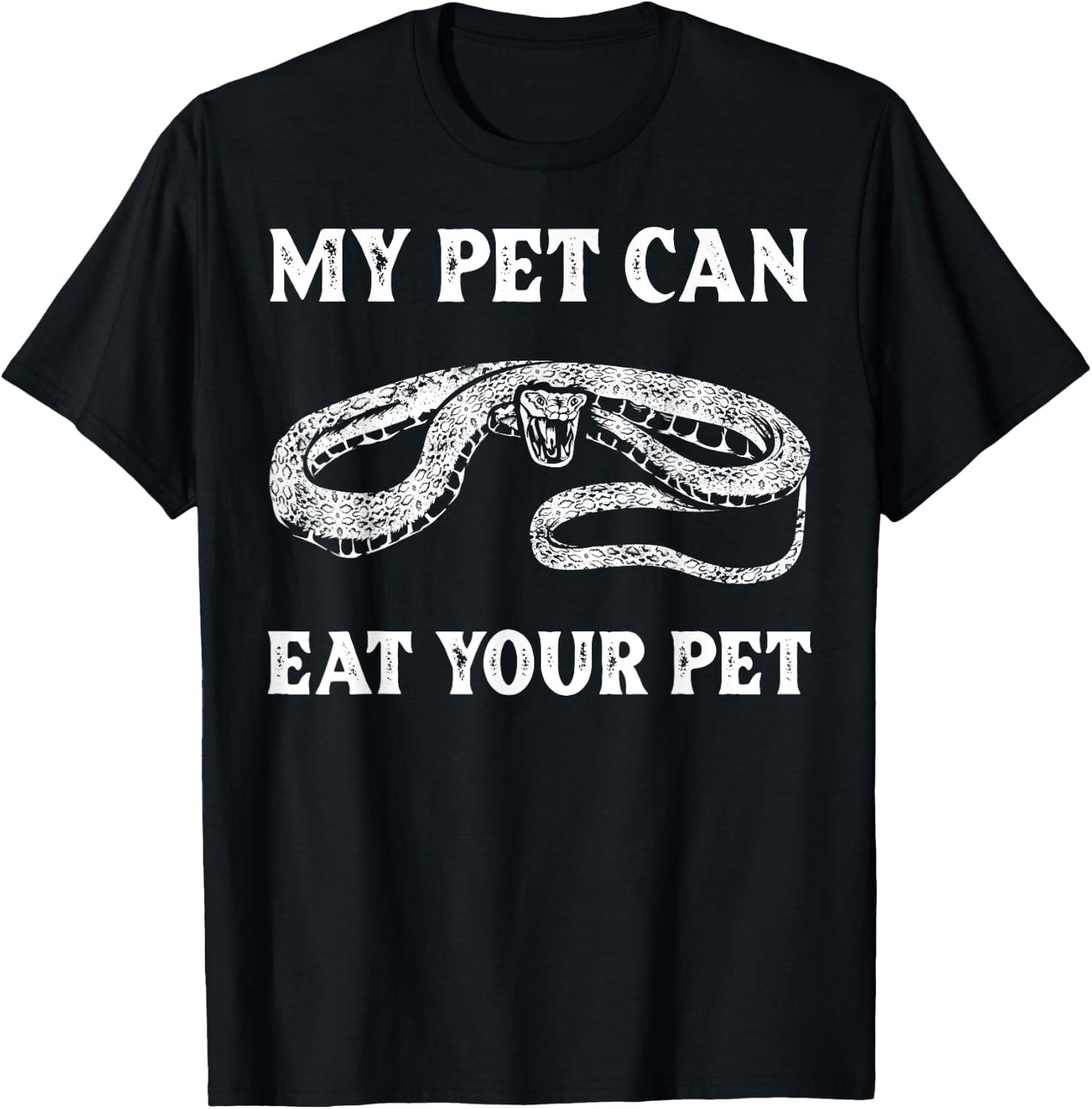 Funny Snake Reptile Lover Men Women Boys Girls Cobra Python T-Shirt - T-Shirt | Black