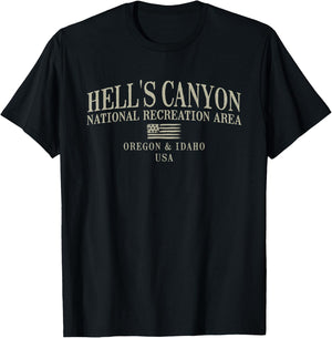 Hells Canyon National Recreation Area T-Shirt - T-Shirt | Black